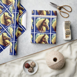 Vacker Palomino Horse Birthday Presentpapper