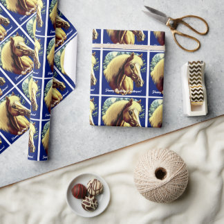 Vacker Palomino Horse Birthday Presentpapper