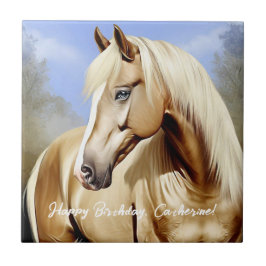 Vacker Palomino Horse Kakelplatta