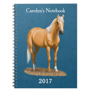 Vacker Palomino Quarter Horse Stallion Anteckningsbok