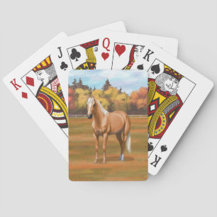 Vacker Palomino Quarter Horse Stallion Casinokort