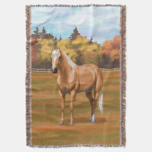 Vacker Palomino Quarter Horse Stallion Filt