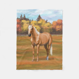 Vacker Palomino Quarter Horse Stallion Fleecefilt