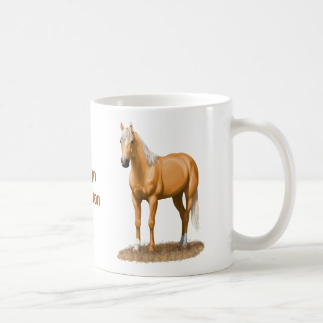 Vacker Palomino Quarter Horse Stallion Kaffemugg (Höger)