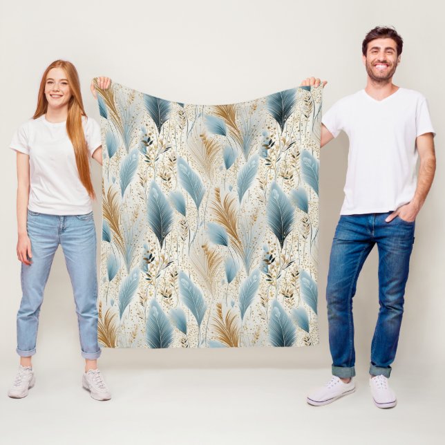 Vacker Pampas Grass Fleecefilt (På plats)