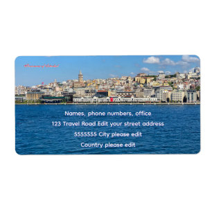 Vacker panoramavy över Istanbul-resa Fraktsedel