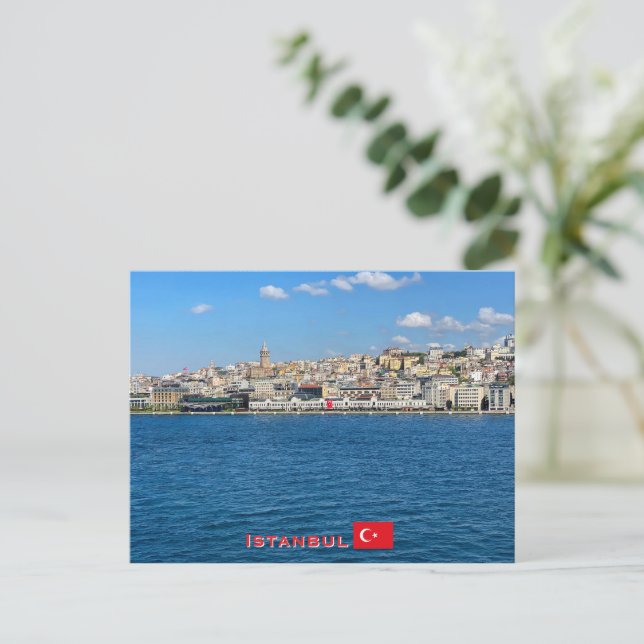 Vacker panoramavy över Istanbul-resa Vykort (Stående Fram)