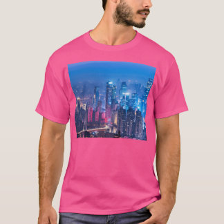 Vacker panoramisk nattverksvisning t shirt