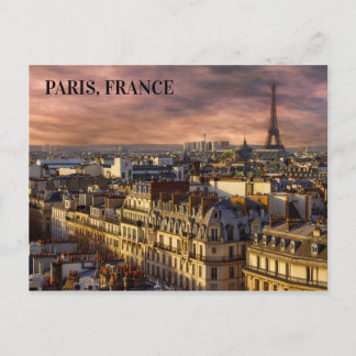 Vacker Paris Frankrike Siluett Eiffeltornet Foto Vykort