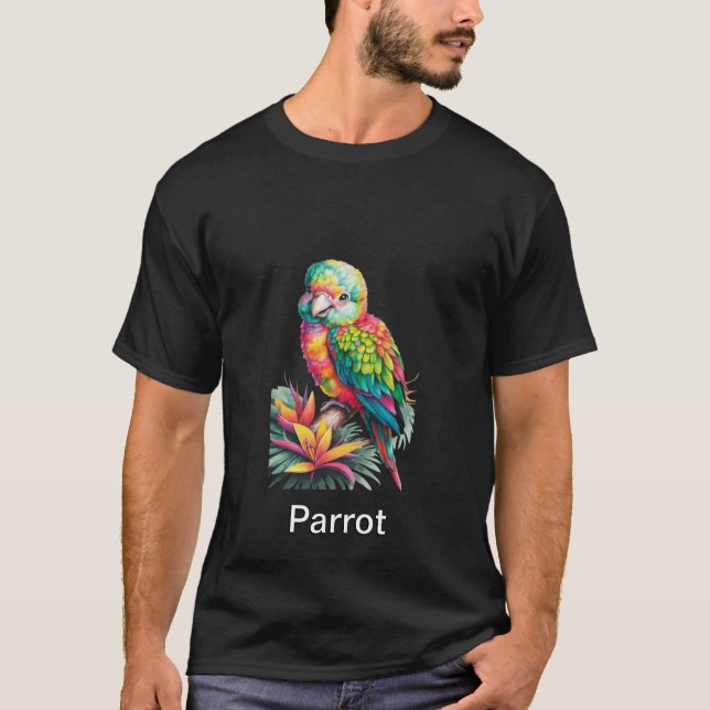 Vacker Parrot T Shirt (Framsida)