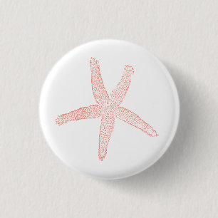 Vacker Pastel Rosa Starfish Illustration Knapp