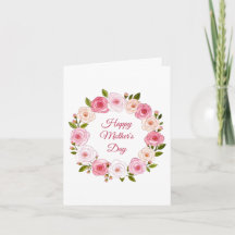 Vacker Pastell Akvarell Rosenkrans