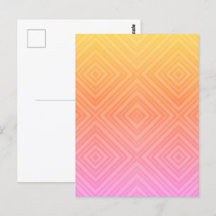 Vacker Pastell Hypnotisk Diamant Modern Pop Art Vykort
