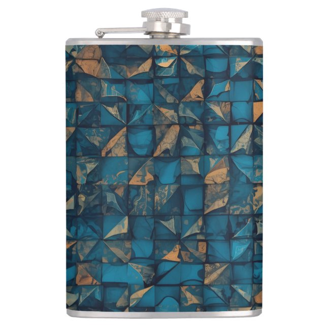 Vacker patchwork-"look" i mörk teal fickplunta (Framsidan)
