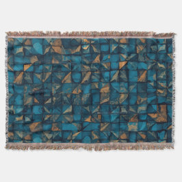 Vacker patchwork-"look" i mörk teal filt