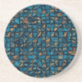 Vacker patchwork-"look" i mörk teal underlägg