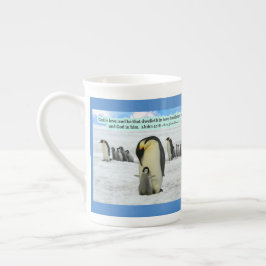 Vacker Penguin Scripture 1 John 4:16 Benporslin Mugg