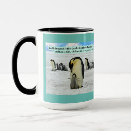 Vacker Penguin Scripture 1 John 4:16 Mugg