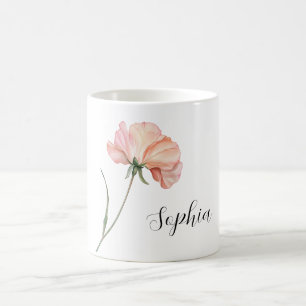 Vacker Persika Blomma Kaffemugg