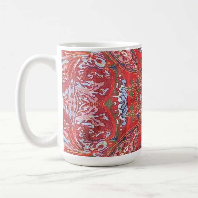 Vacker persisk juvelton tyg stil foto  kaffemugg (Vänster)