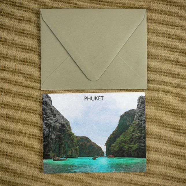 Vacker Phuket Thailand Aerial View Vykort (Beautiful Phuket Thailand Aerial View Postcard)