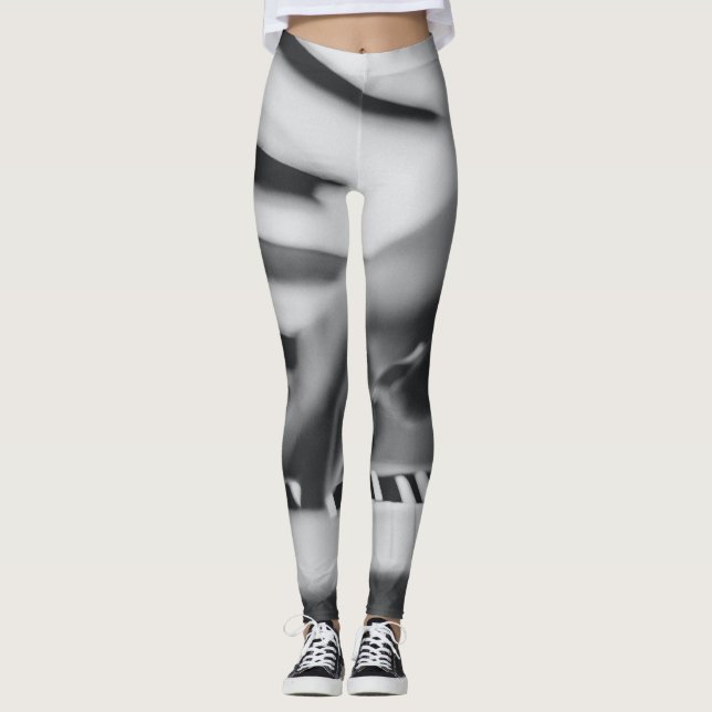Vacker Piano Artwork Leggings (Framsida)