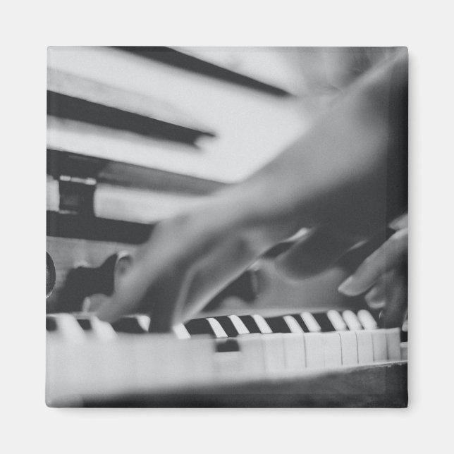 Vacker Piano Artwork Magnet (Framsidan)