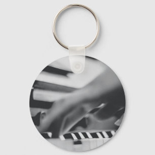 Vacker Piano Artwork Nyckelring