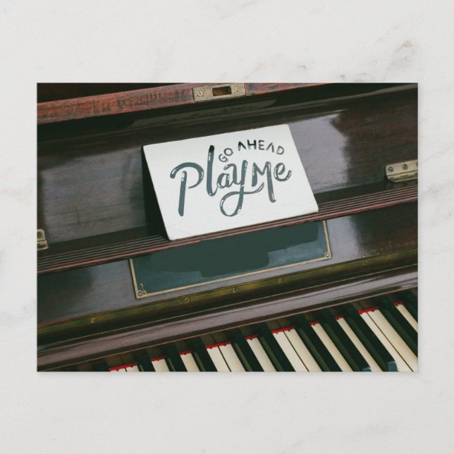 Vacker piano vykort (Framsida)