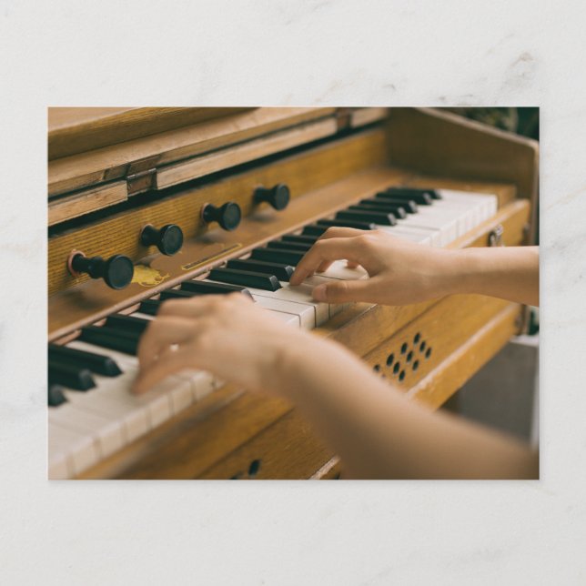 Vacker piano vykort (Framsida)