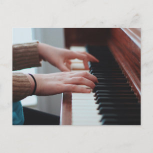 Vacker pianodesign vykort