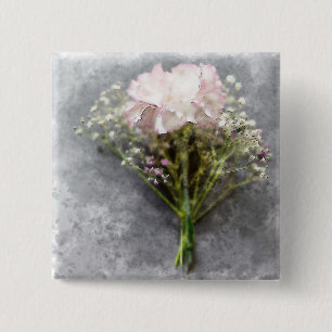 Vacker Pin Button - Rosa Chrysanthemum Knapp
