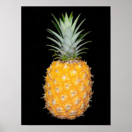 Vacker PINEAPPLE Poster på svart bakgrund
