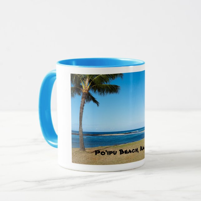 Vacker Po'ipu Beach, Kaua'i Mugg (Framsida vänster)