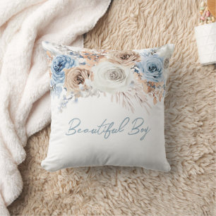 Vacker pojke: Dusty Blue Boys Helgdag Gift Decor Kudde
