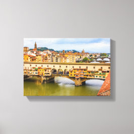 Vacker Ponte Vecchio-vy, Florence, Italien Canvastryck