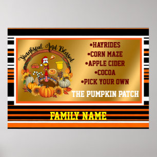 Vacker populär höstsamling för Thanksgiving Poster
