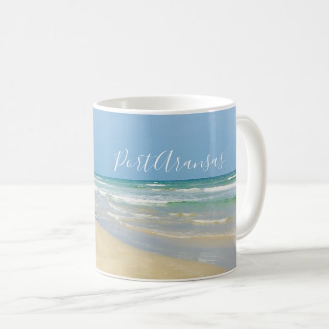 Vacker Port Aransas Beach Kaffemugg (Framsida höger)