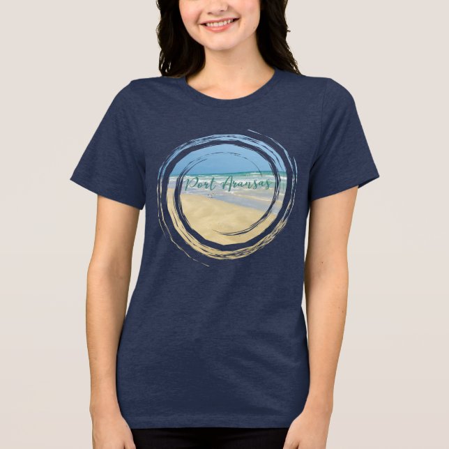 Vacker Port Aransas Texas Strand T Shirt (Framsida)