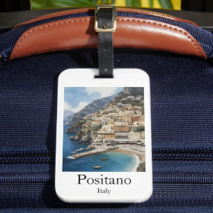 Vacker Positano Italien Landskapsmålning Bagagebricka