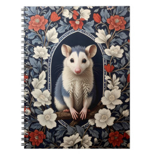 Vacker Possum William Morris Inspirerad Blomma Anteckningsbok