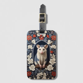 Vacker Possum William Morris Inspirerad Blomma Bagagebricka