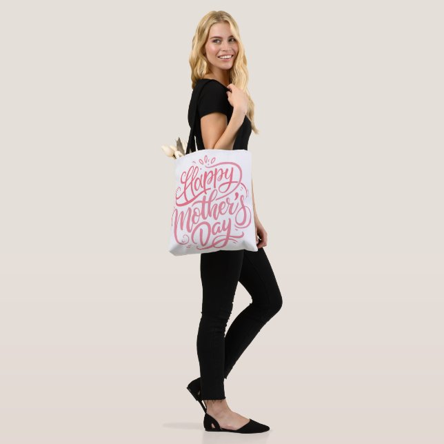 Vacker present till mor på mors dag tygkasse (På modell)