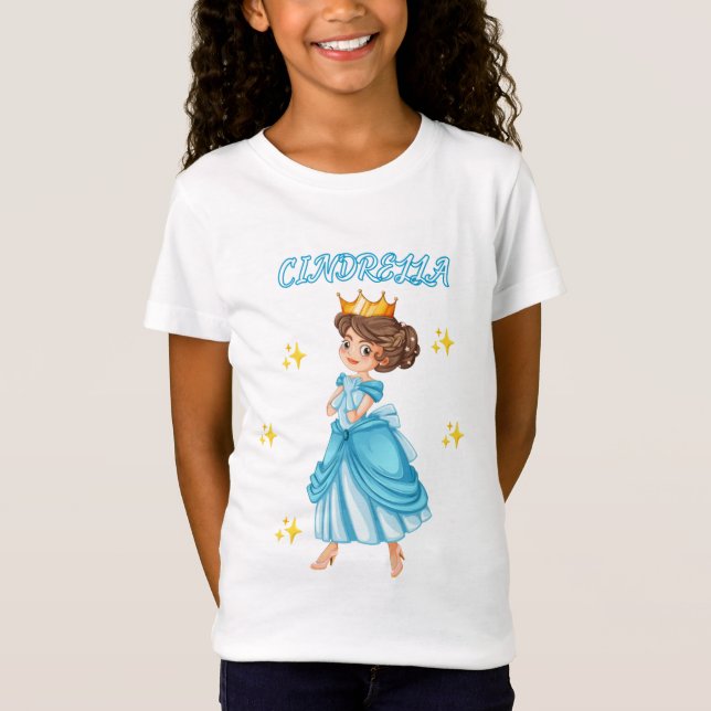 Vacker Princess Cinderella T-Shirt (Framsida)