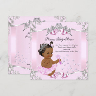 Vacker prinsessa baby shower rosa tutu etniska inbjudningar