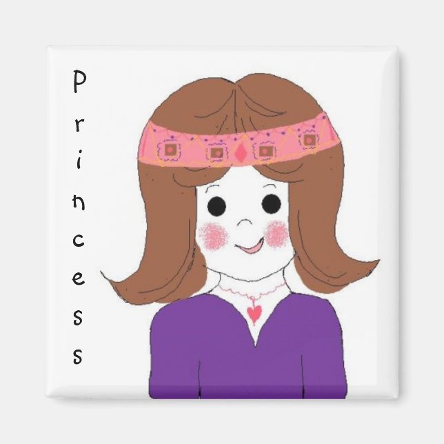 Vacker prinsessa magnet (Framsidan)