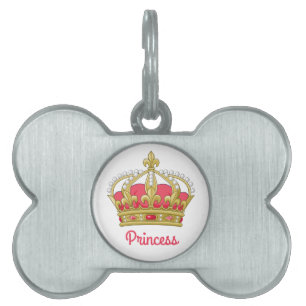 Vacker prinsessa personifiera ID-bricka husdjur