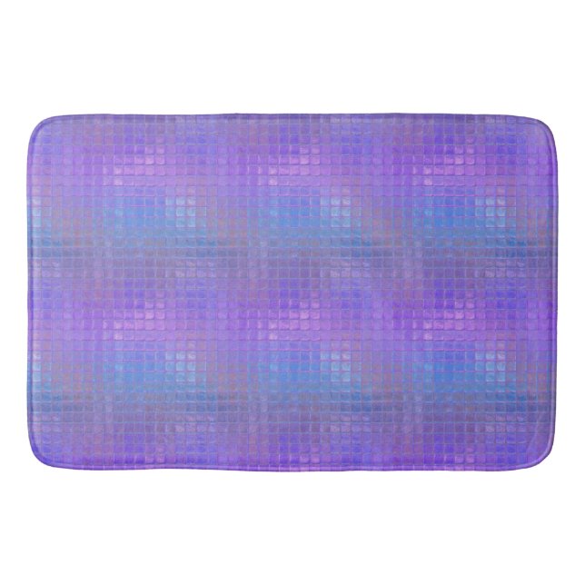 Vacker Purpurfärgad Iridescent Glans Glamour Tjej Badrumsmatta (Framsidan)