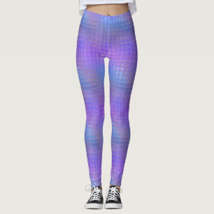 Vacker Purpurfärgad Iridescent Glans Glamour Tjej Leggings