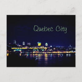 Vacker Quebec City på natten Vykort